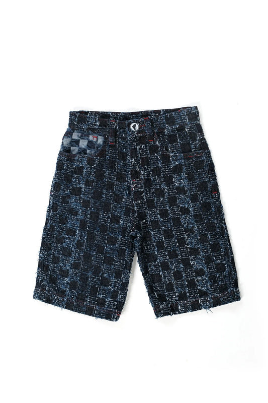 KIDS INDIGO PINTCHY DENIM JORTS