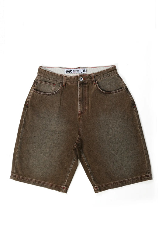 BROWN RUSTY NON DENIM JORTS