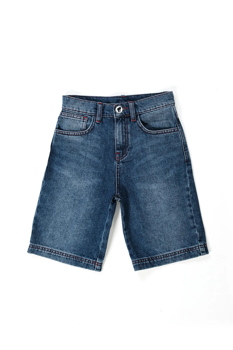 KIDS DARK BLUE DENIM JORTS