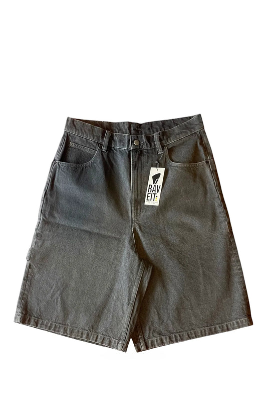 DARK GREY BAGGY DENIM JORTS