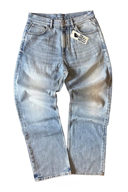 MID BLUE STRAIGHT BAGGY PANT