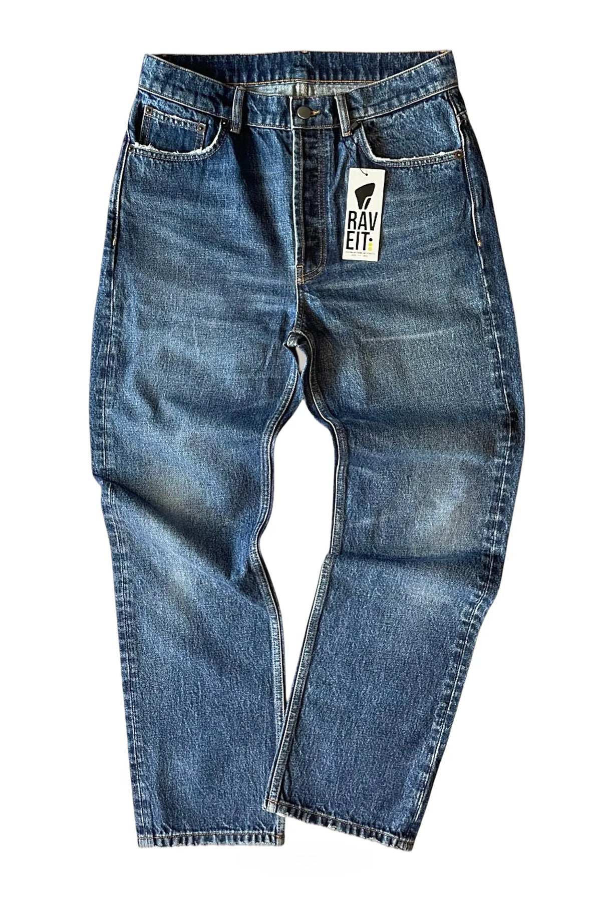 DARK BLUE DENIM STRAIGHT PANT