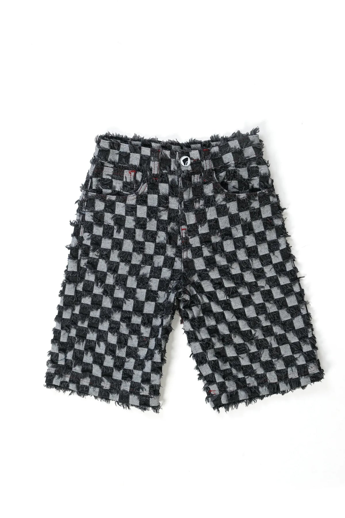 KIDS BLACK PINTCHY DENIM JORTS