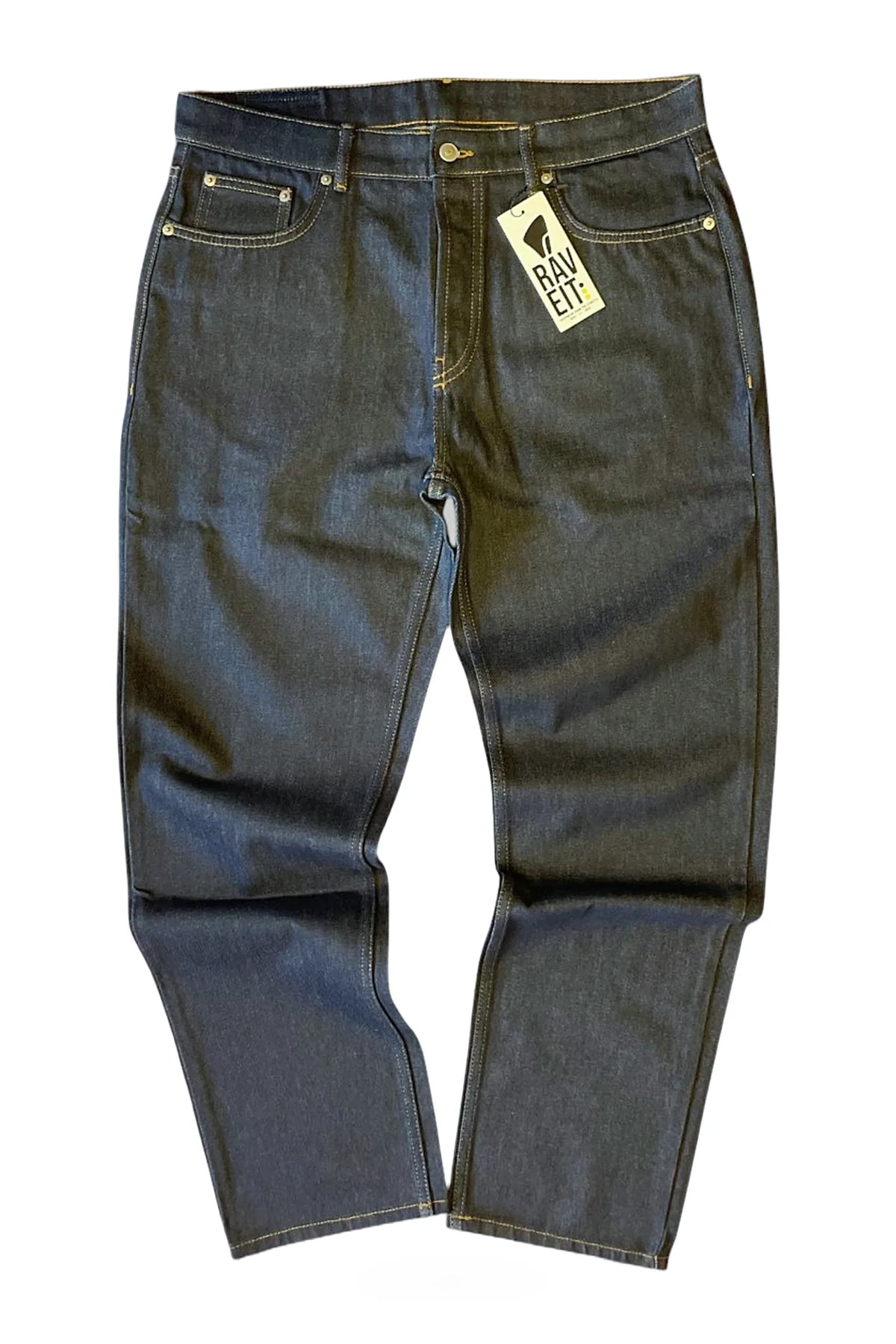 INDIGO RAW DENIM STRAIGHT PANT