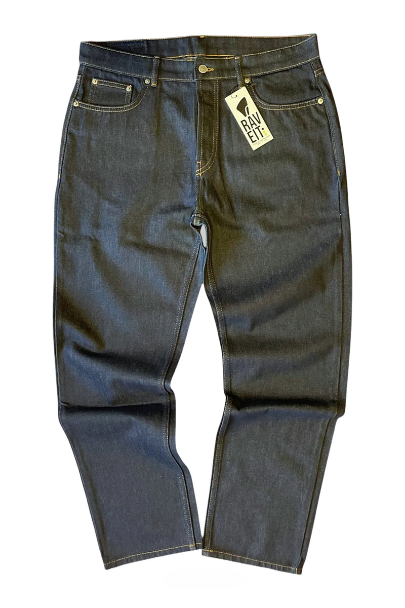 INDIGO RAW DENIM STRAIGHT PANT