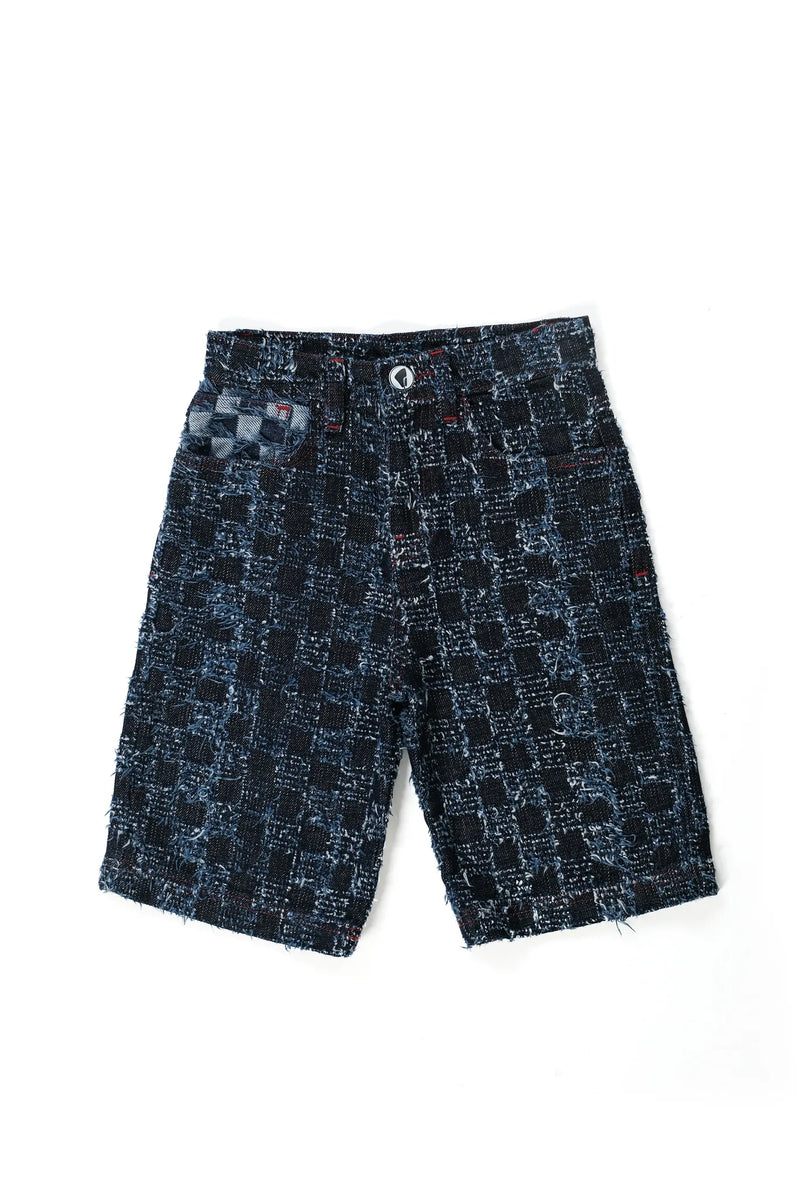 KIDS INDIGO PINTCHY DENIM JORTS