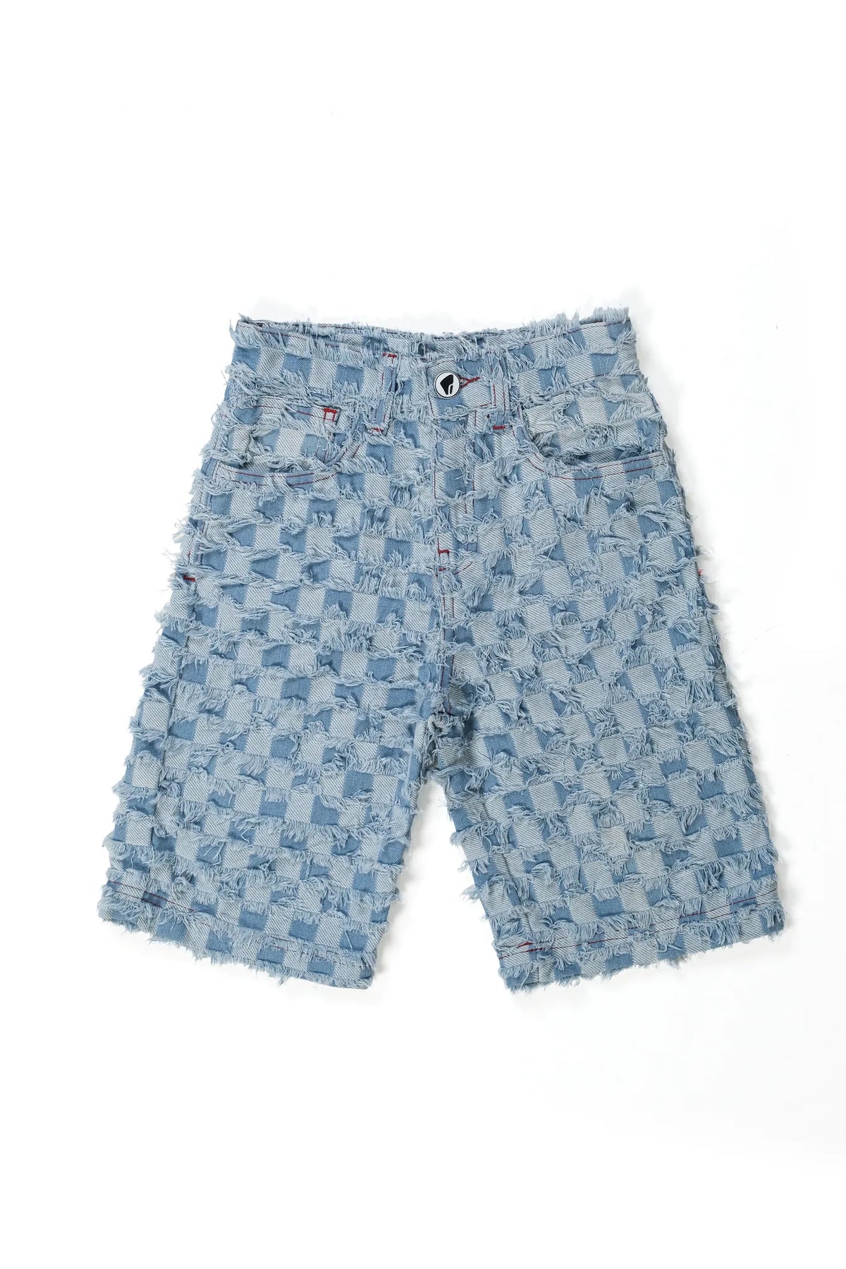 KIDS LIGHT BLUE PINTCHY DENIM JORTS