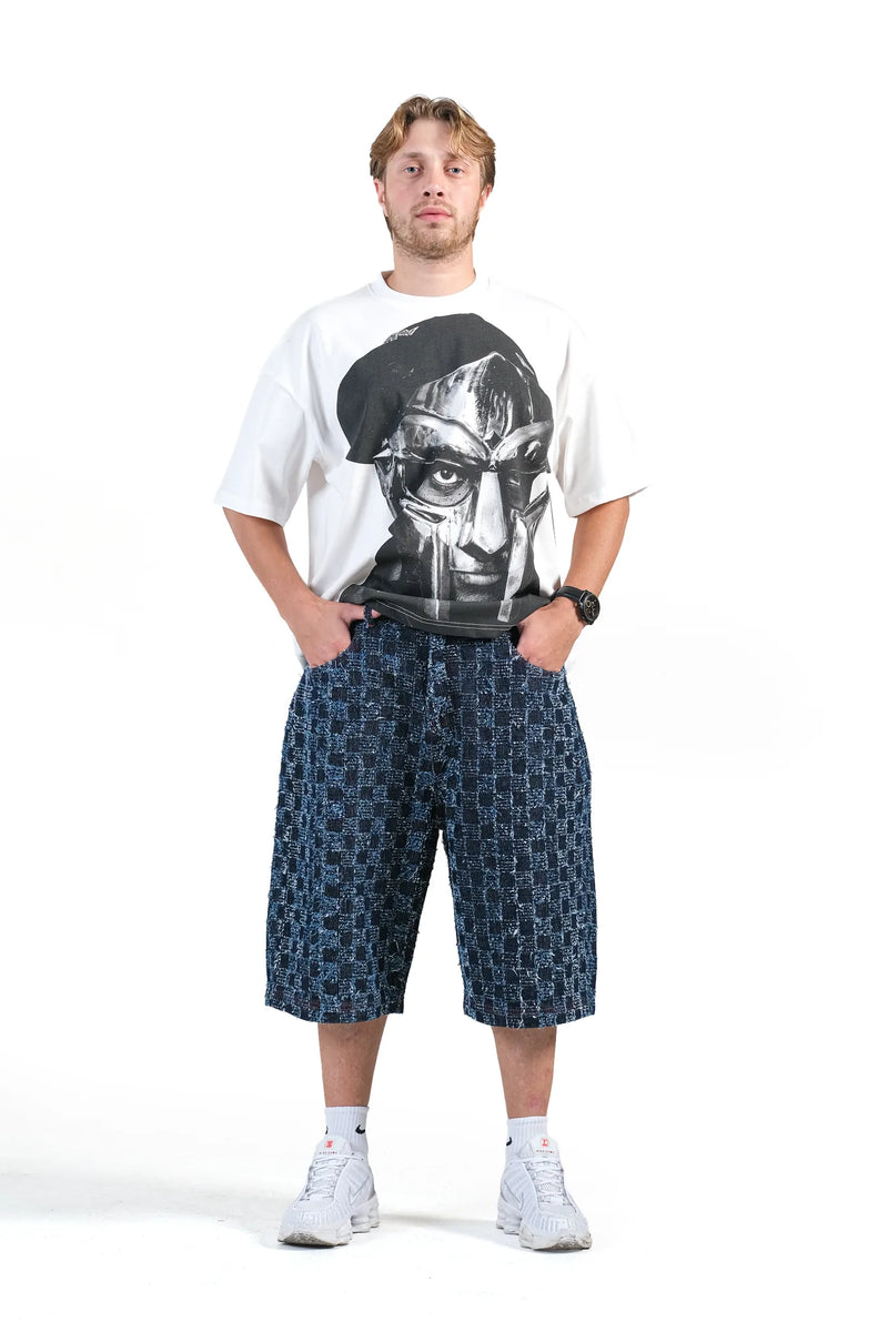 INDIGO PINTCHY DENIM JORTS