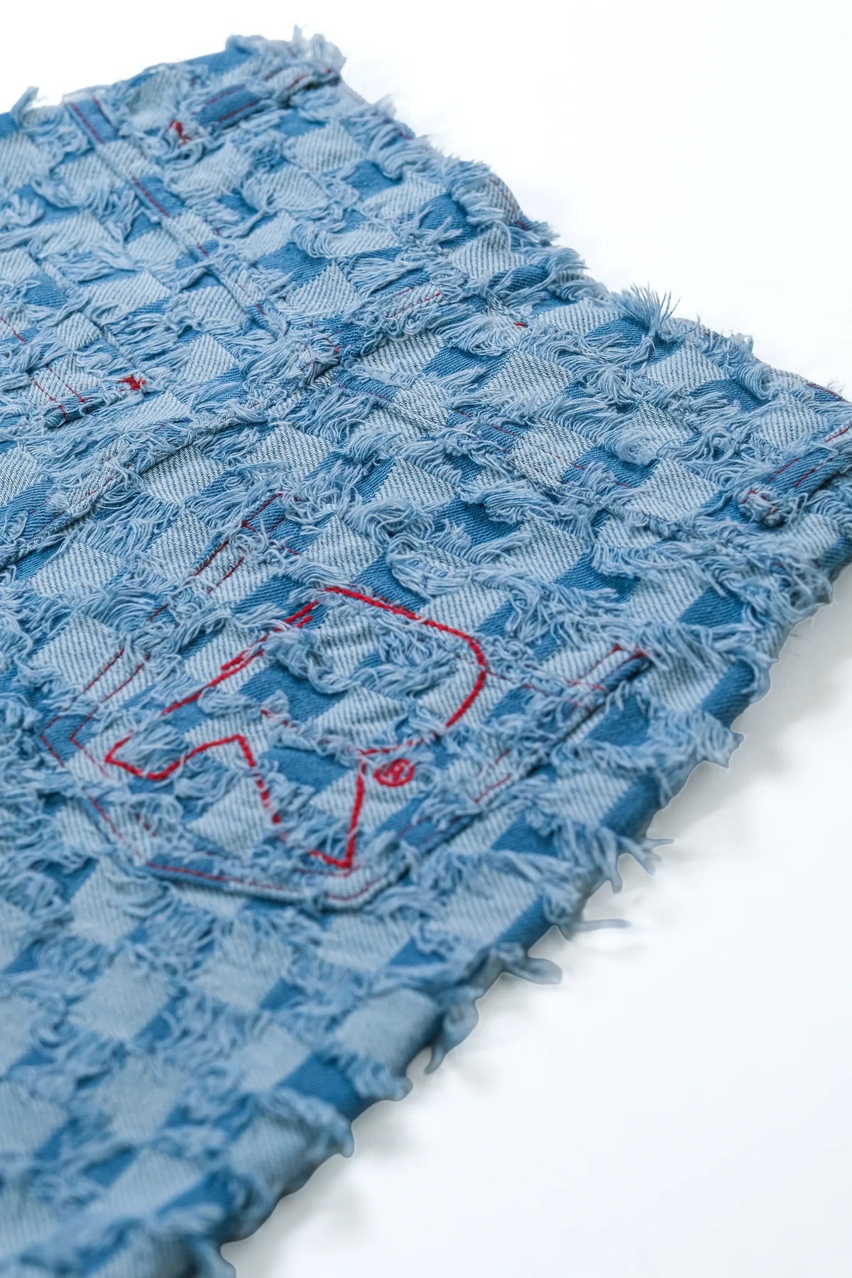 KIDS LIGHT BLUE PINTCHY DENIM JORTS