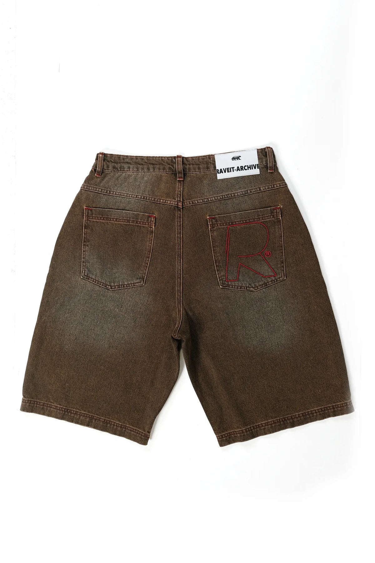 BROWN RUSTY NON DENIM JORTS
