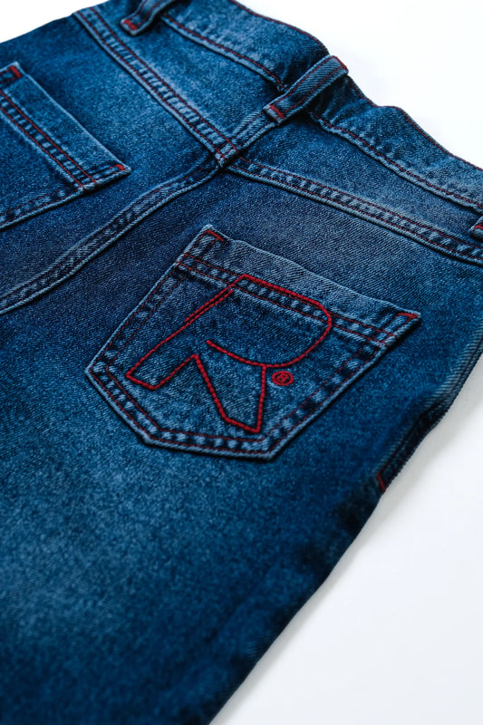 KIDS DARK BLUE DENIM JORTS