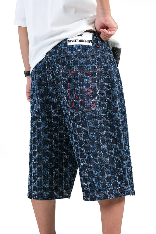 INDIGO PINTCHY DENIM JORTS