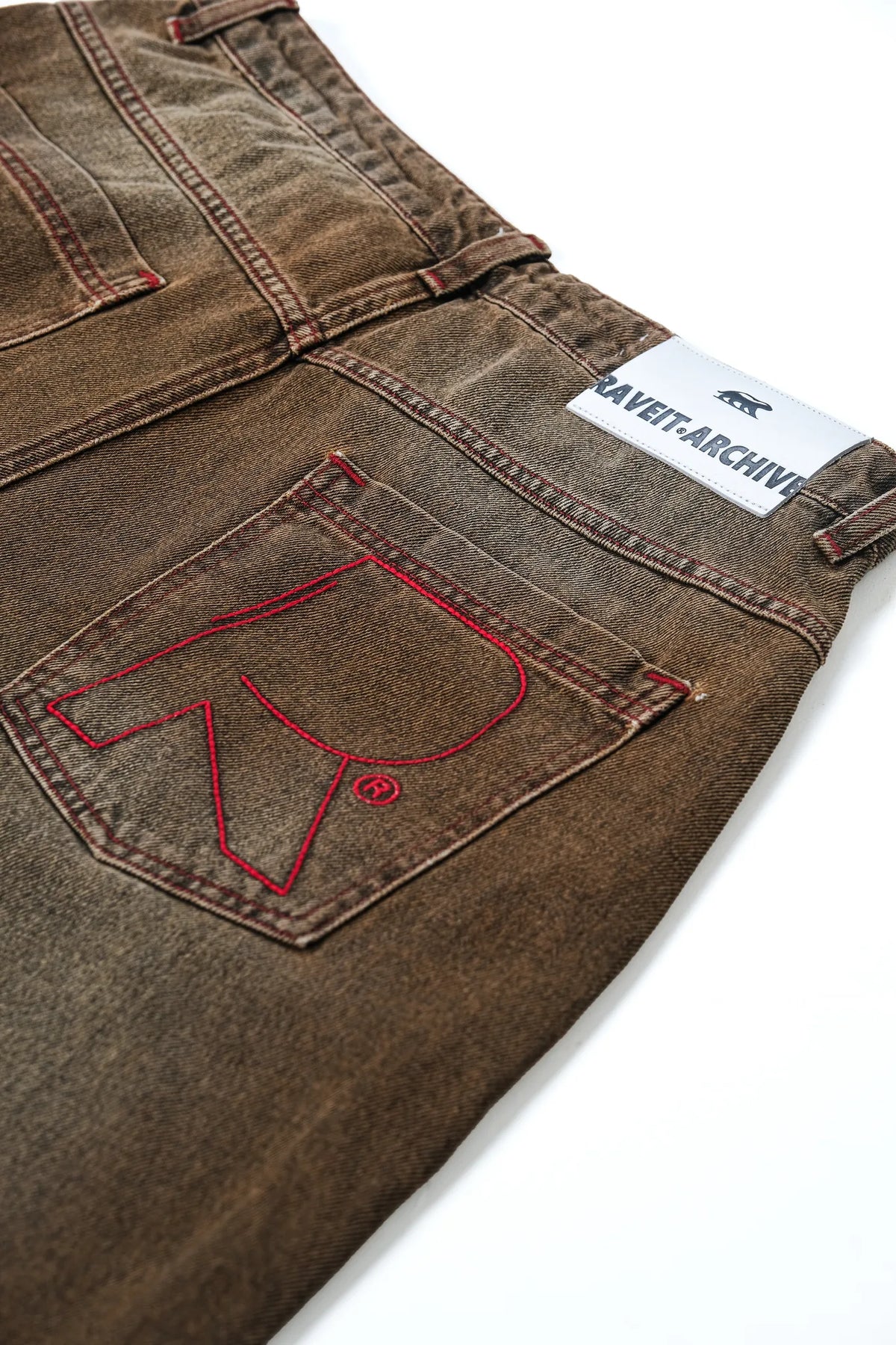 BROWN RUSTY NON DENIM JORTS