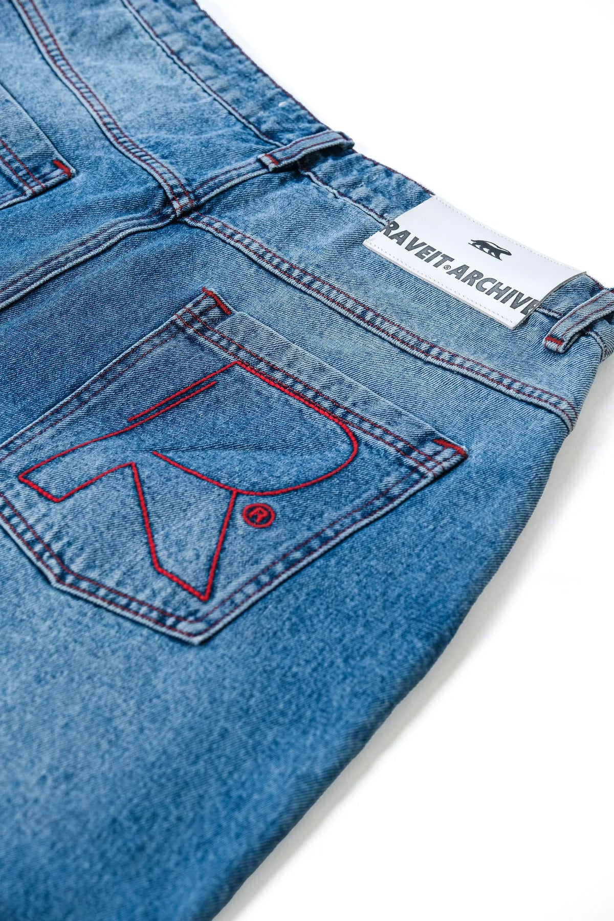 MID BLUE DENIM JORTS