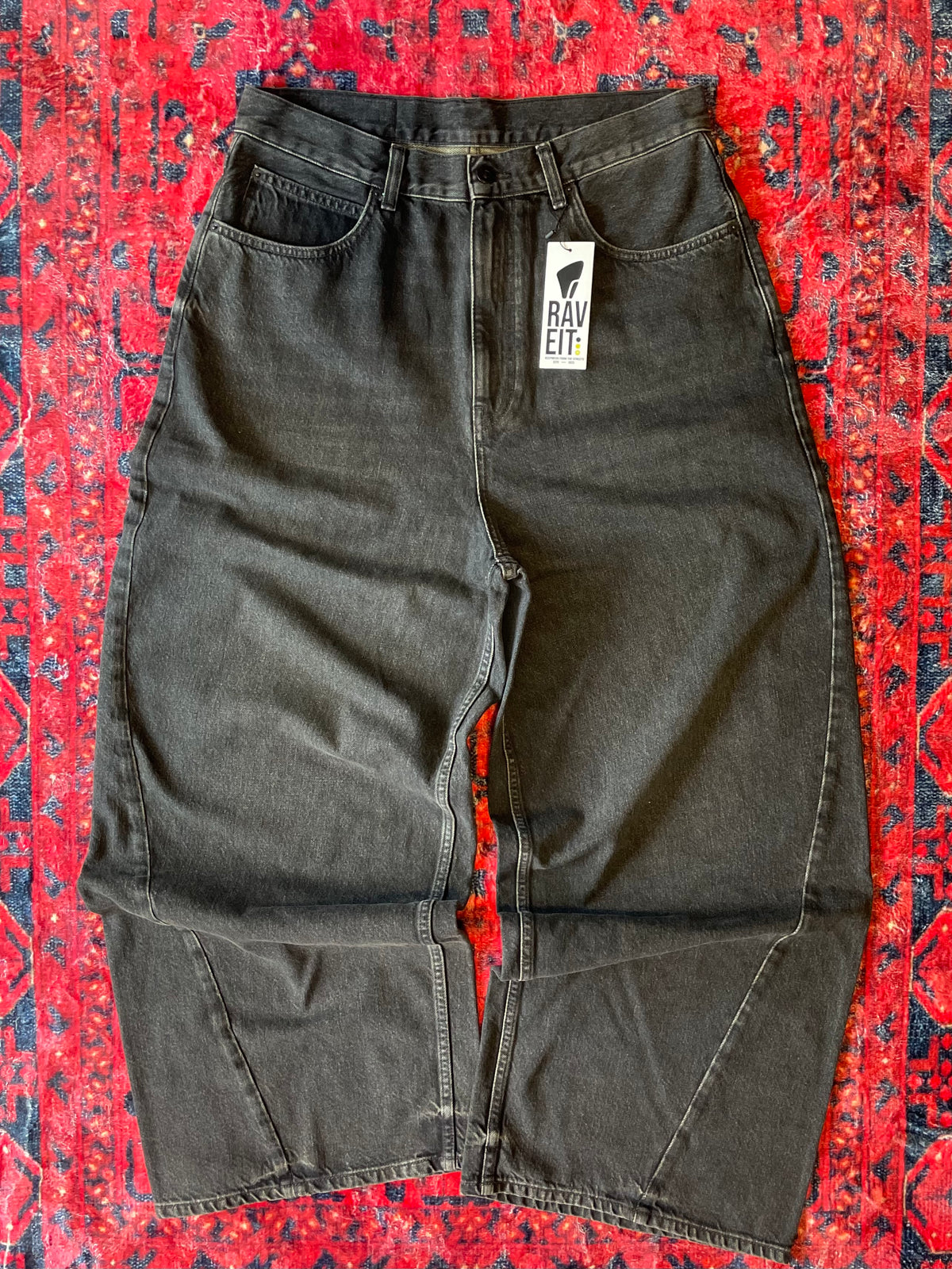 Black OD Brown Baggy Fit Denim Pant
