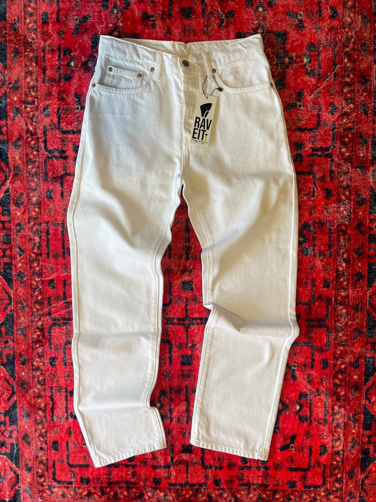 Optic White Slim Straight Fit Denim Pant