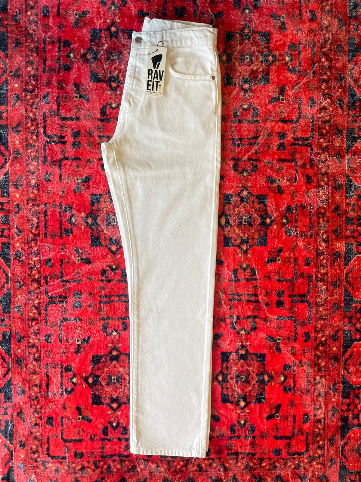 Optic White Slim Straight Fit Denim Pant
