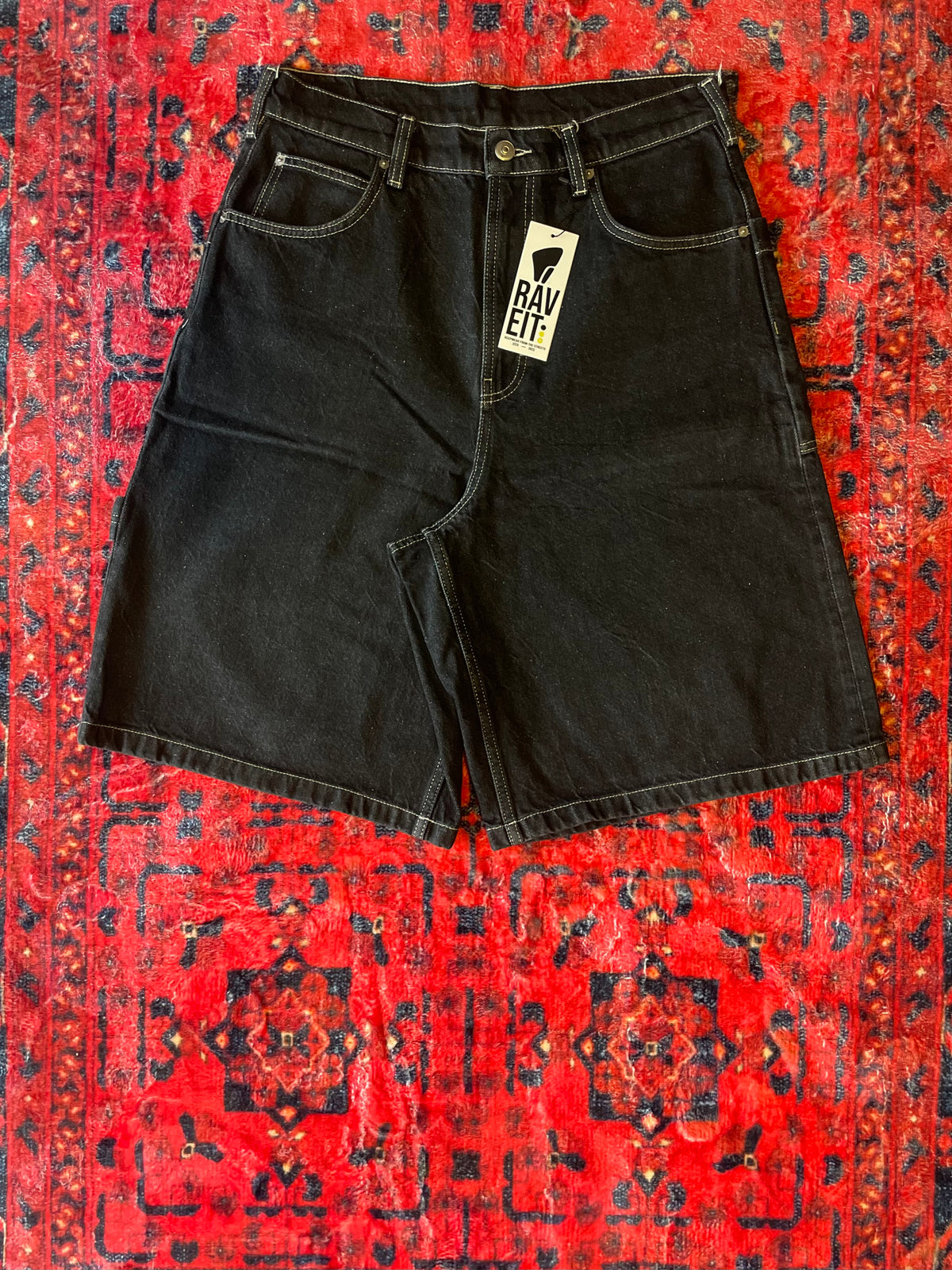 Rinse Black Denim Jorts