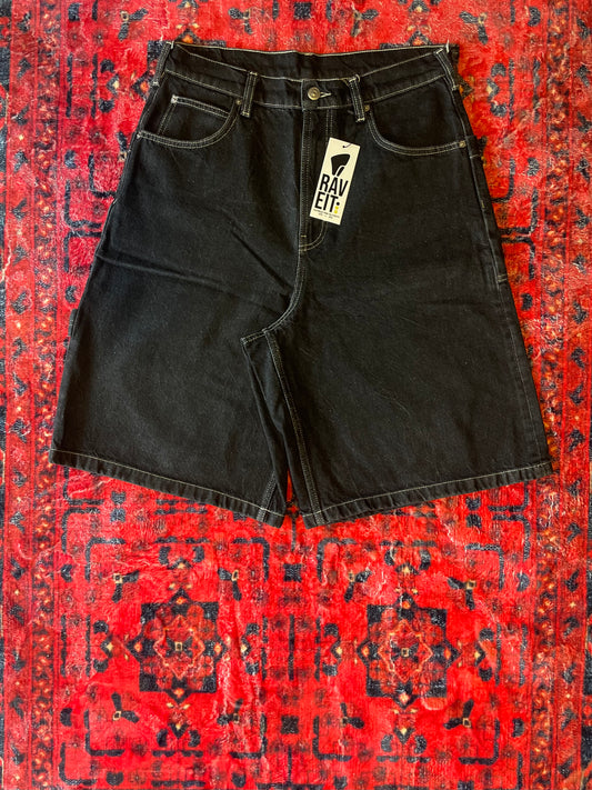 Rinse Black Denim Jorts
